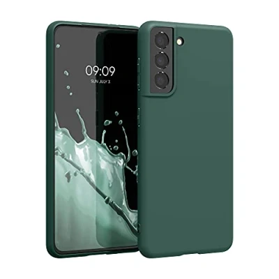 Afbeelding van kwmobile telefoonhoesje geschikt voor Samsung Galaxy S21 Hoesje smartphone Back cover in mosgroen