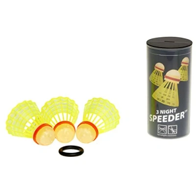 Afbeelding van Speedminton Speedertube Night Badminton Sport stuurwiel, geel/rood, eenheidsmaat