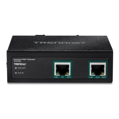 Image de TRENDnet TI E100 Gigabit PoE+ Extender Rallonge réseau 1GbE 10Base T, 100Base TX, 1000Base T jusqu&#039;à 100 m Conformité TAA