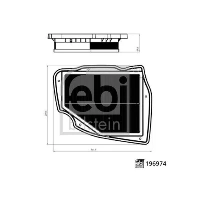 Afbeelding van FEBI BILSTEIN 196974 Luchtfilter 58mm 251mm 312mm Filter insert Met voorfilter