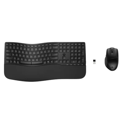 Image de Clavier et souris sans fil ergonomique HP 680 noir Azerty