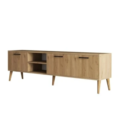 Afbeelding van Woody Fashion TV meubel Melamine coating 180 cm breedte Eiken&quot;.