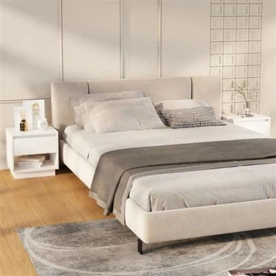 Afbeelding van vidaXL Nachtkastjes 2 st 45x34x44 cm bewerkt hout wit
