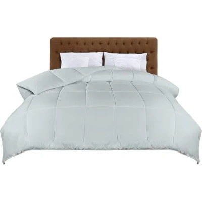 Afbeelding van Utopia Bedding Dekbed, lichtgewicht dons met hoeklabs (lichtgrijs, 200 x cm)