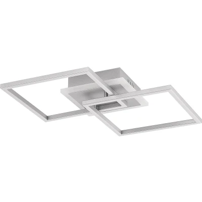 Afbeelding van Lindby LED plafondlamp met dimmer CCT 1licht ijzer, aluminium, polycarbonaat H: 7.5 cm zilver Inclusief lichtbron
