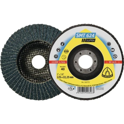 Afbeelding van Klingspor 322769 SMT 624 Supra Lamellenschijf Diameter 115 mm Boordiameter 22.23 Inox, Staal 10 stuk(s)
