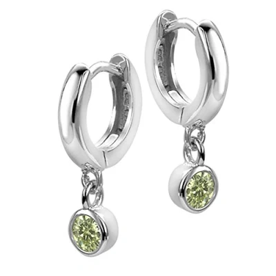 Afbeelding van Orphelia Silver 925 Zo 6075;1 Kids Earring oorring + Circle Green Zirc