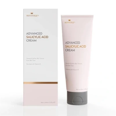 Afbeelding van Revitale Geavanceerde salicylzuurcrème Voor gezicht en lichaam, 80 g, helpt de huidtextuur glad te maken verzachten. ruwe, hobbelige onzuivere huid