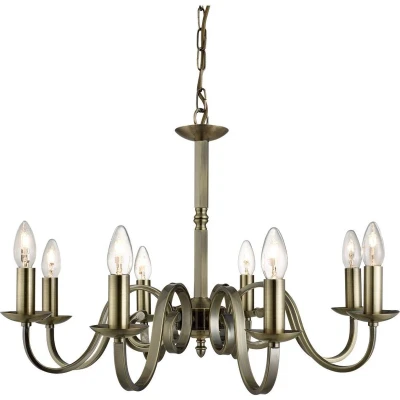 Afbeelding van Searchlight RICHMOND Hanglamp 8 Lichts Antiek Brons