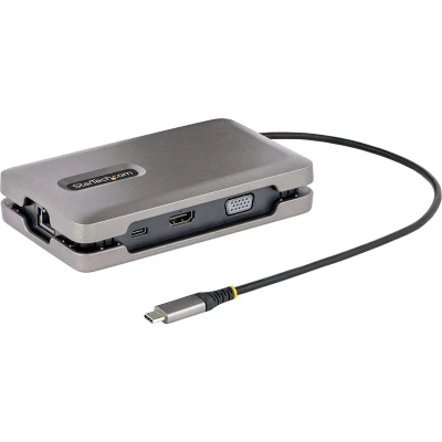 Afbeelding van Draagbaar Multipoort Adapter Docking Station 4K 60Hz HDMI, VGA, GbE Thunderbolt