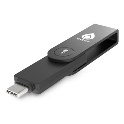 Afbeelding van Thetis Pro C FIDO2 beveiligingssleutel met USB en NFC, TOTP/HOTP authenticatie app, FIDO 2.0 2FA MFA twee factor authenticatie, werkt Windows/MacOS/Linux/Gmail/Facebook