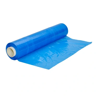 Afbeelding van Kortpack Blauwe Handwikkelfolie 50cm X 270mtr, 23my. 1 Rol Blauw (1 Rol)
