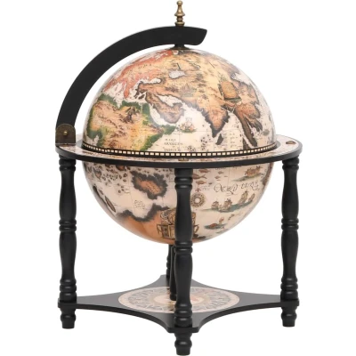 Afbeelding van Globebar massief eucalyptushout zwart