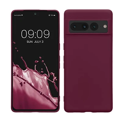 Afbeelding van kwmobile telefoonhoesje geschikt voor Google Pixel 7 Pro Hoesje smartphone Back cover in bordeaux violet