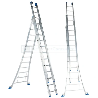 Afbeelding van Ladder Type DB driedelig uitgebogen 3x12 sporten