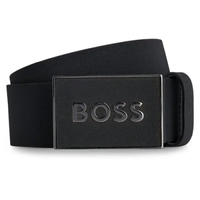 Afbeelding van Boss Leren Riem Icon S1 Sz40 Belt W90 Black 2 Zwart