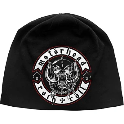 Afbeelding van Motorhead Beanie Muts Biker Badge Zwart