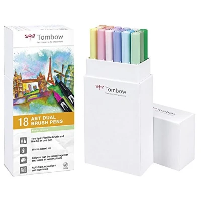 Afbeelding van TOMBOW Dual Brush Pen ABT, 18 kleuren, pastelkleuren