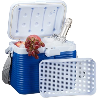 Afbeelding van Relaxdays koelbox klein 8 L koeltas camping mini koelkast handvat zonder stroom
