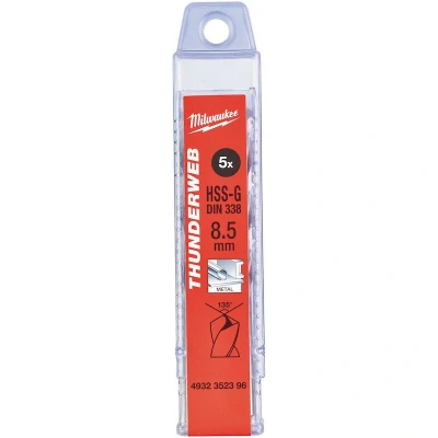 Afbeelding van MILWAUKEE 4932352396 THUNDERWEB HSS G metaalboor 8,5x117x75mm (5 st.)