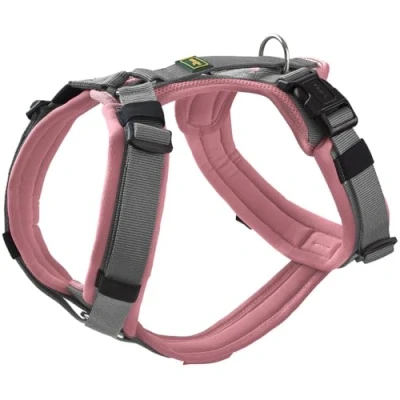 Afbeelding van HUNTER Harnas Maldon antiek roze/grijs maat M: 53 71 cm borstomtrek, B 25 mm hond