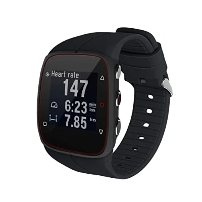 Afbeelding van kwmobile horlogebandje geschikt voor Polar M400 / M430 polsband Smartwatch bandje van TPU Activity tracker horloge band in zwart