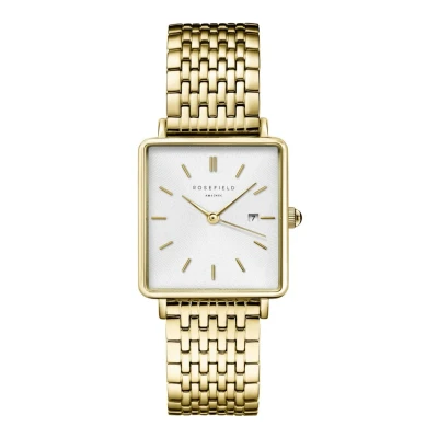 Afbeelding van Rosefield dames The Boxy horloge QWSG Q09 in de kleur Goud