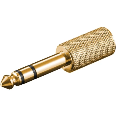 Afbeelding van 6,35mm Jack (m) 3,5mm (v) stereo audio adapter metaal / verguld