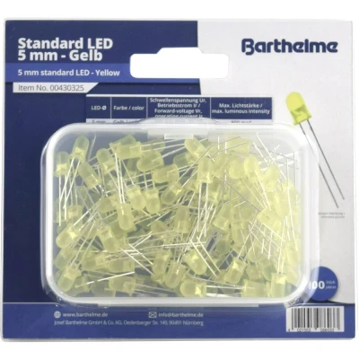 Afbeelding van Barthelme LED assortiment Geel Rond 5 mm 800 mcd 35 30 mA 2 V