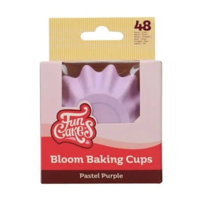 Afbeelding van FunCakes Bloom Baking Cups Metallic Paars pk/48 Cupcake