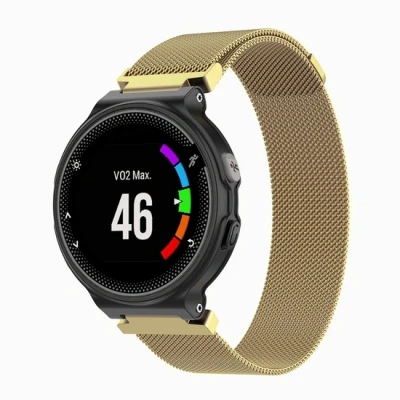 Afbeelding van Garmin Forerunner 220 / 230 235 620 630 735 (XT) Milanese bandje Large Goud