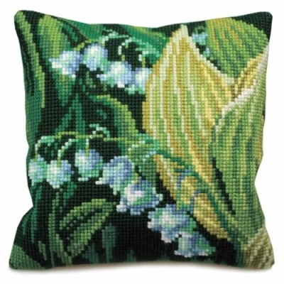 Afbeelding van Kussen borduurpakket Muguet Droite Collection d&#039;Art