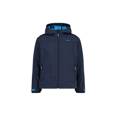 Afbeelding van CMP KID Jacket FIX HOOD Unisex Softshelljas voor kinderen, Maat: 128, Blue danubio