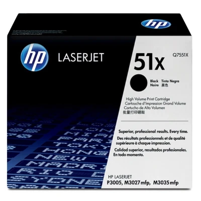 Image de Toner HP LaserJet 51X (Q7551X) Noir