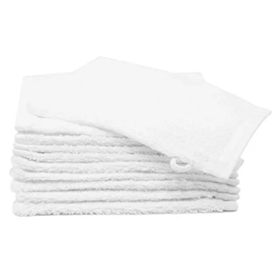 Afbeelding van Set van 10 washandjes, 16 x 21 cm, katoen, wit