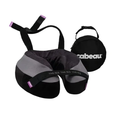 Afbeelding van Cabeau Evolution TNE S3 Reiskussen, nekkussen, voor onderweg, traagschuim, met bevestigingsriemen, ondersteuning reizen, thuis, kantoor en games