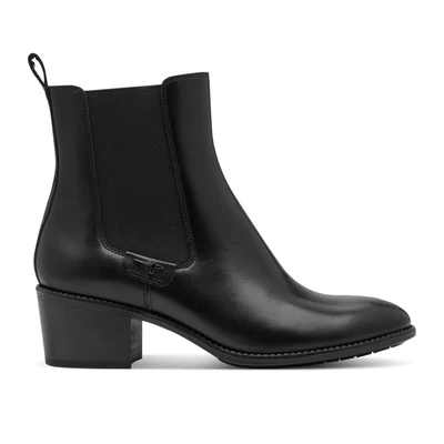 Afbeelding van Tamaris Chelsea Korte laarzen, Dames, Maat: 42, Black leather Schoenen
