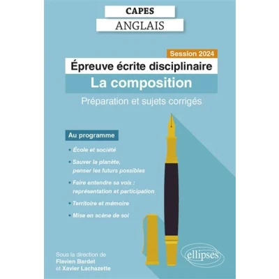 Image de CAPES Anglais Epreuve écrite disciplinaire La composition Session 2024