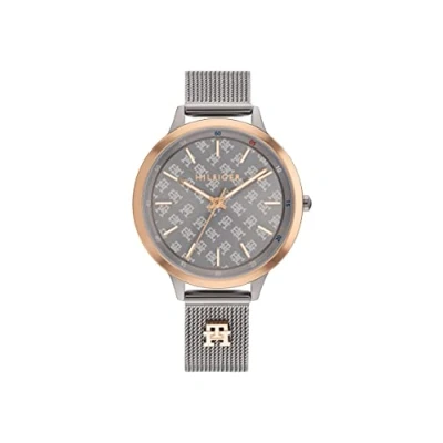 Afbeelding van Tommy Hilfiger TH1782587 Dames Horloge IRIS Mineraalglas Staal Grijs 36 mm breed Quartz Druksluiting 3 ATM (spatwater)