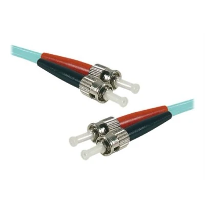Afbeelding van Exertis Connect Glasvezel patchkabel Eco, 50/125 µm, OM3 vezel, 2x ST plug/2x plug, aqua, 10,0 m UPC gesneden (CAT6, 10 m), Netwerkkabel