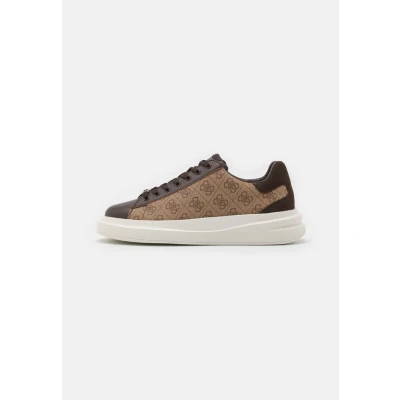 Afbeelding van Guess ELBA Sneakers laag, Heren, Maat: 41, Beige/brown Leer en imitatieleer