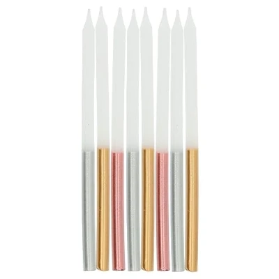Afbeelding van Folat Kaarsjes glamour metallic 10 cm (24 stuks)