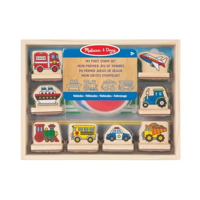Afbeelding van Melissa &amp; Doug Mijn eerste houten stempelset Voertuigen