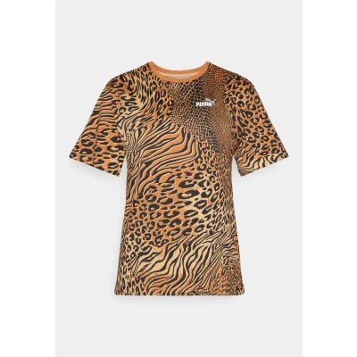 Afbeelding van Puma Graphic Animal Relaxed TEE Tshirt print, Dames, Maat: XS, Warm beige