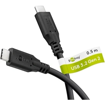 Afbeelding van Goobay 74204 USB kabel 3.2 Gen 1 (3.1 1) 0,5 m C Zwart