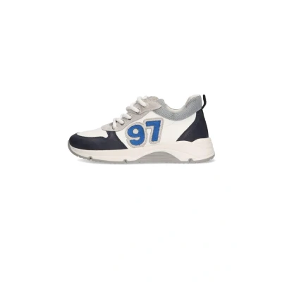 Afbeelding van VINGINO VIN825165 420 Jongens Lage Sneakers Blauw Leer Veters