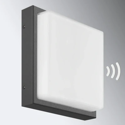 Afbeelding van Wandlamp Ernest E27 met bewegingsmelder grafiet