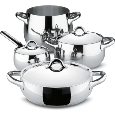 Afbeelding van Alessi Pannenset Mami SG100S7 4 Delig door Stefano Giovannoni
