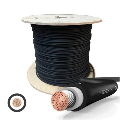 Afbeelding van Zonnekabel per meter, 4 mm², H1Z2Z2 K, TÜV getest, rood, zwart, blauw, 5 m 500