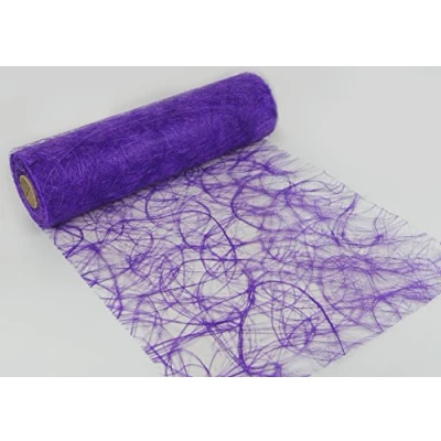 Afbeelding van Sizoweb® tafelloper, vlies, 25 m x 30 cm, paars, voor bruiloft, Kerstmis